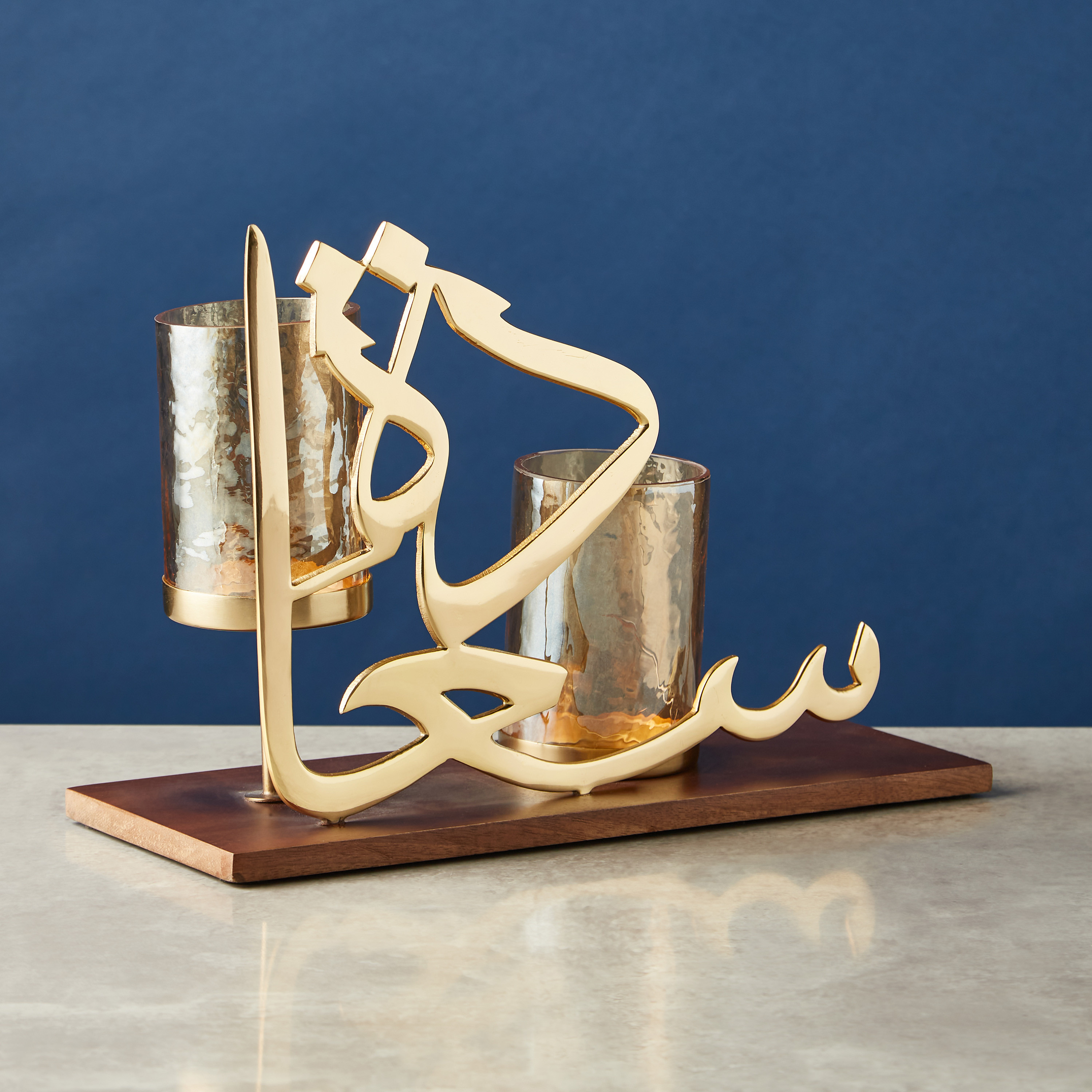 Arabic Vibes Calligraphy with Decorative Tealight Holder-household-decor-candleholdersandlanterns-image-3