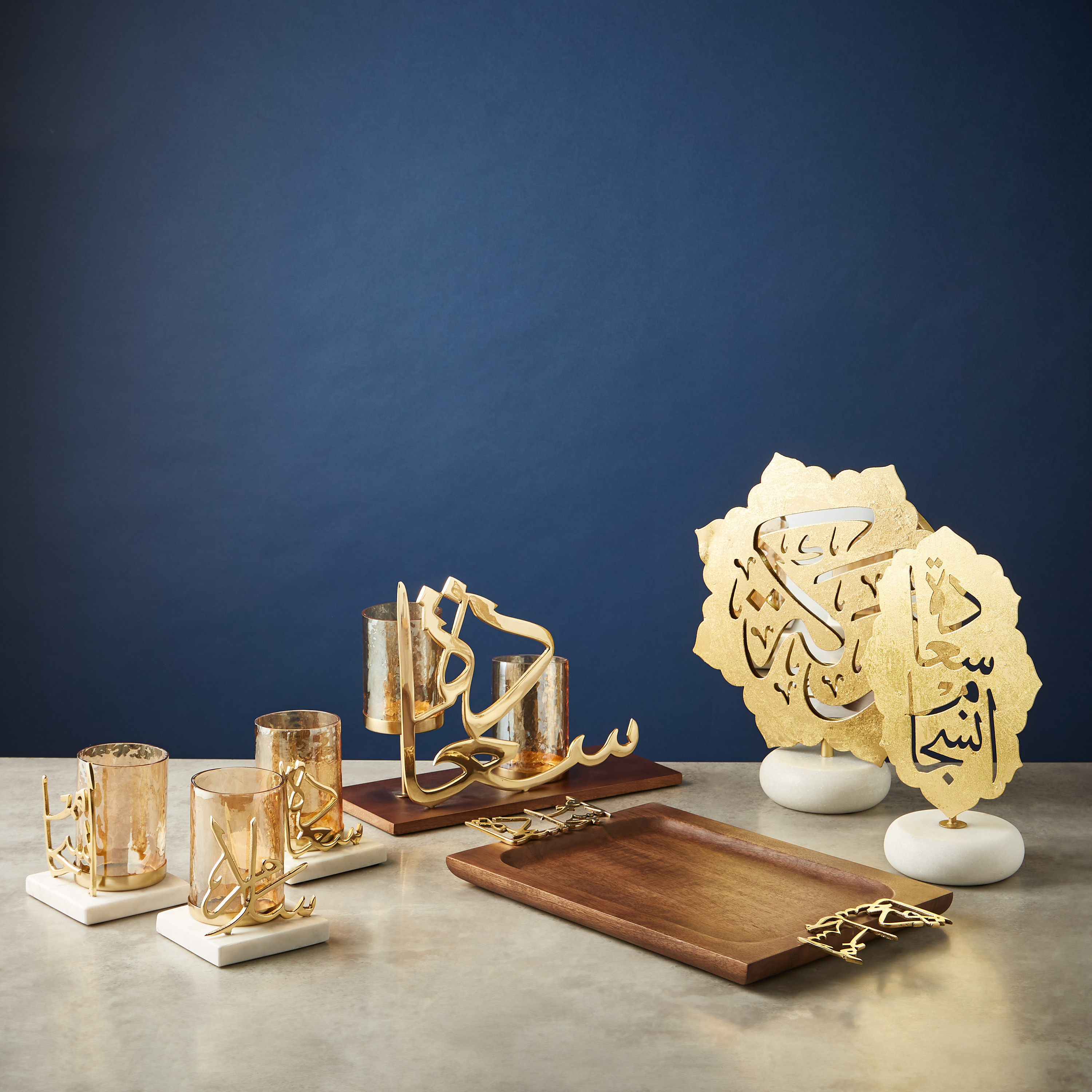 Arabic Vibes Calligraphy with Decorative Tealight Holder-household-decor-candleholdersandlanterns-image-4
