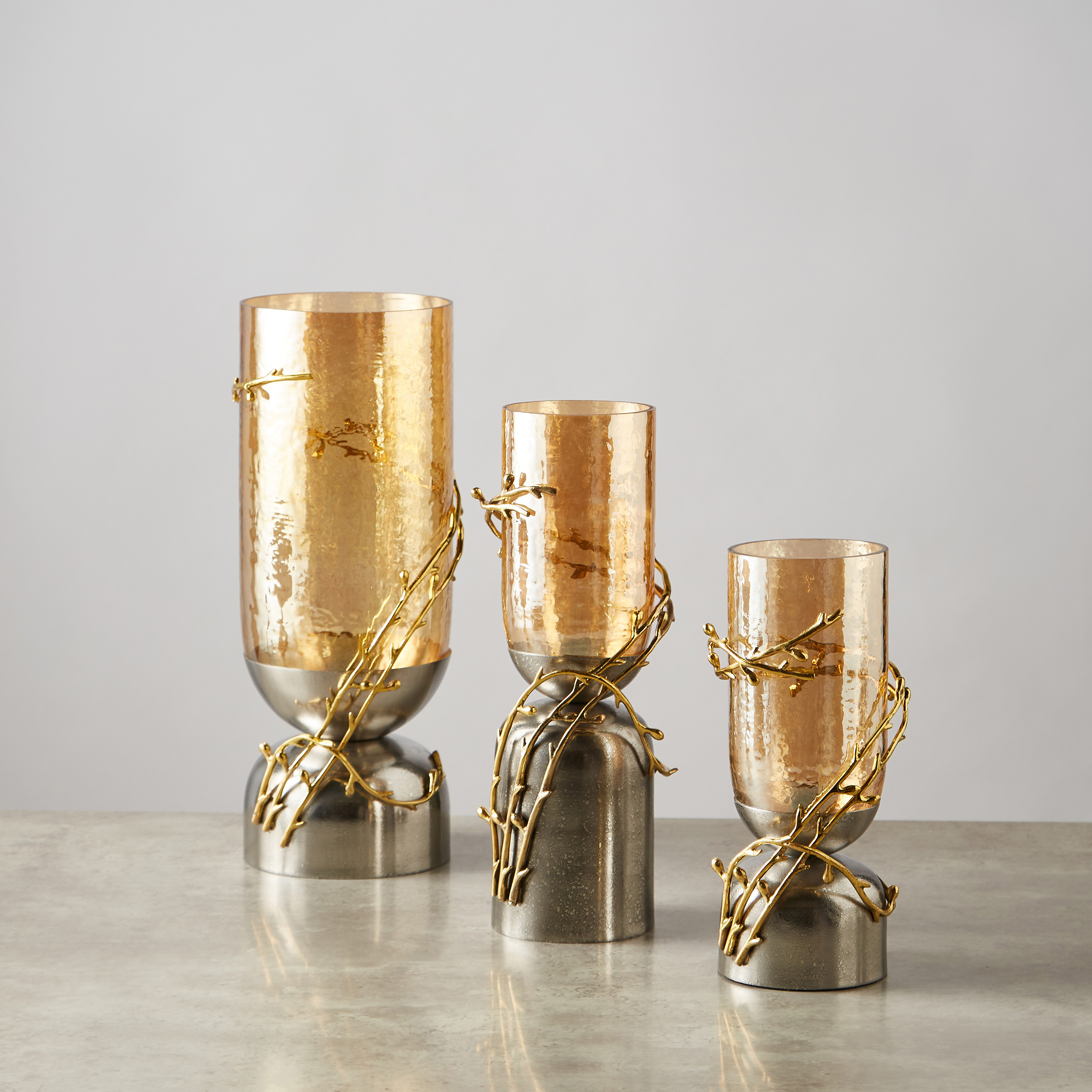 April Bloom Embellished Pillar Candleholder - 25 cms-household-decor-candleholdersandlanterns-image-2
