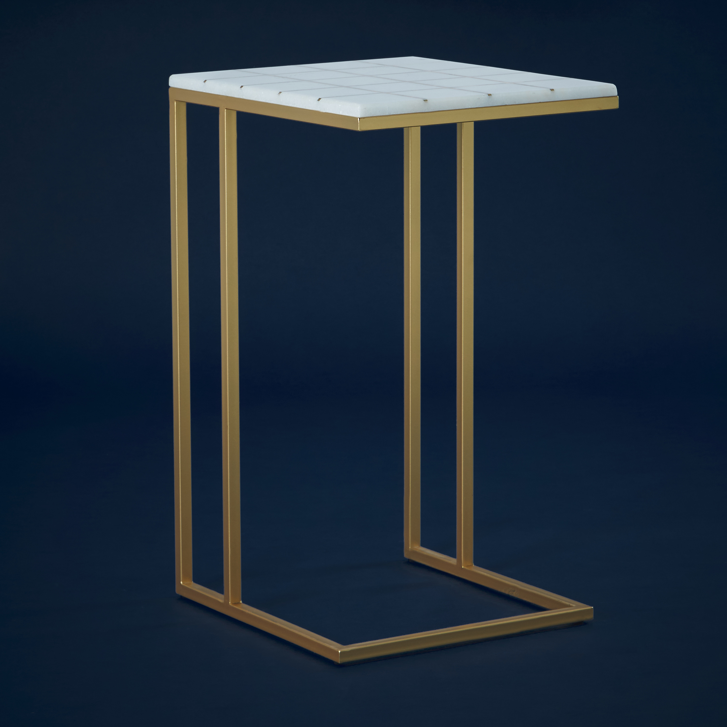 Copper accent store table