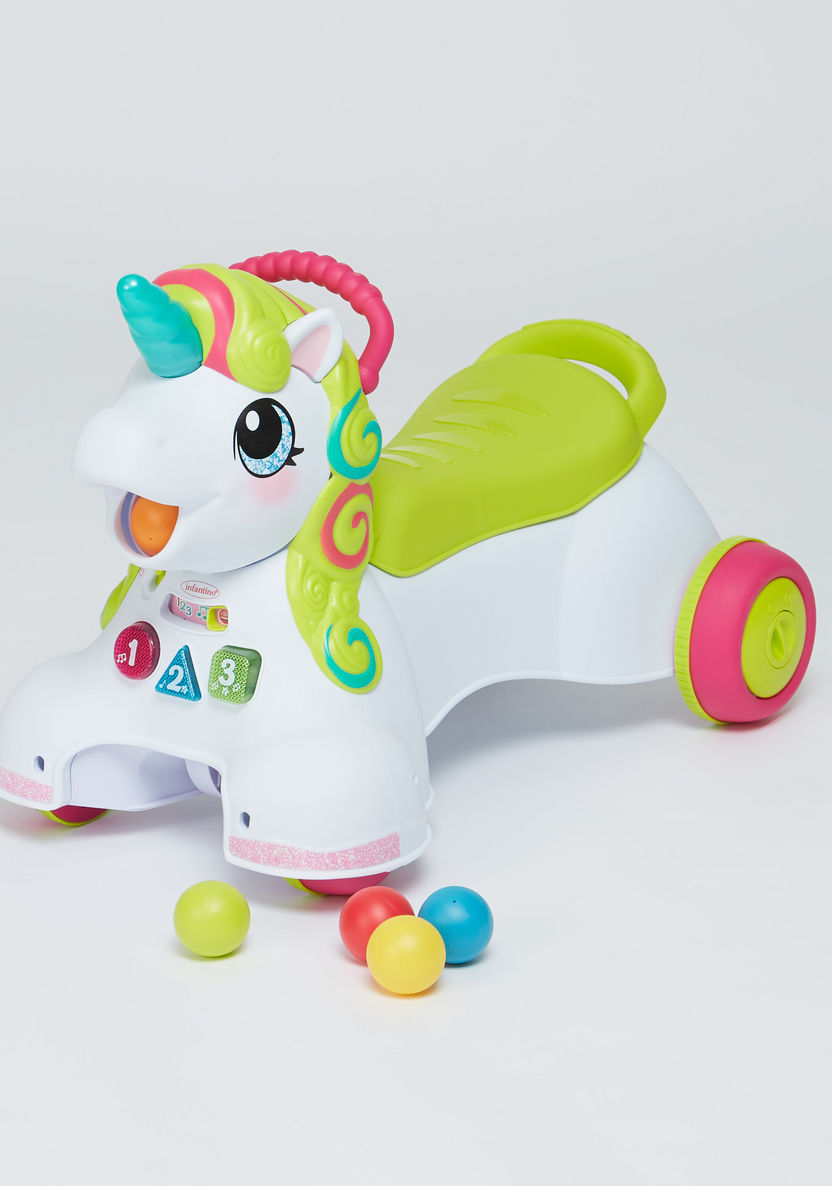 Infantino 3-in-1 Unicorn Ride-On Toy with Sound-Bikes and Ride ons-image-0
