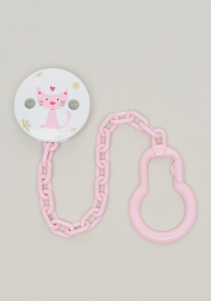 Ai-NON Kitty Print Pacifier Clip-Pacifiers-image-0