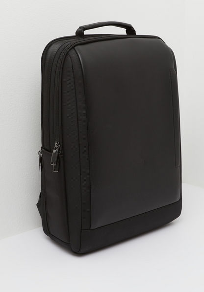 Duchini Solid Backpack with Zip Closure-Men%27s Backpacks-image-1