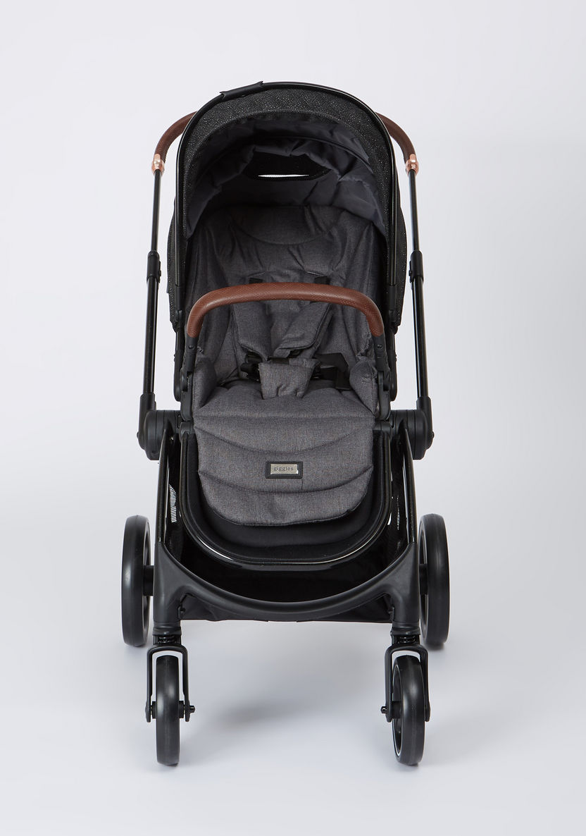 Giggles Aura Black Reversible Baby Stroller with Push-Button Fold Feature (Upto 3 years)-Strollers-image-1