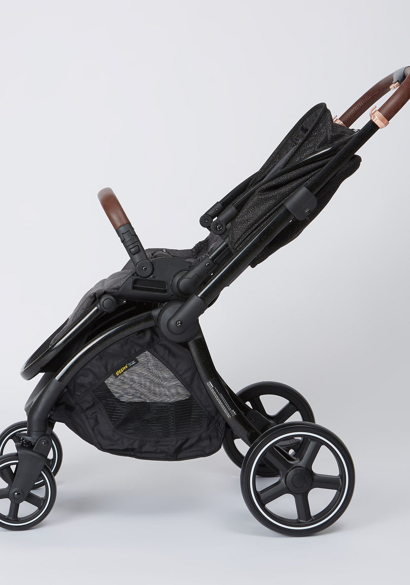 Giggles Aura Black Reversible Baby Stroller with Push-Button Fold Feature (Upto 3 years)-Strollers-image-2
