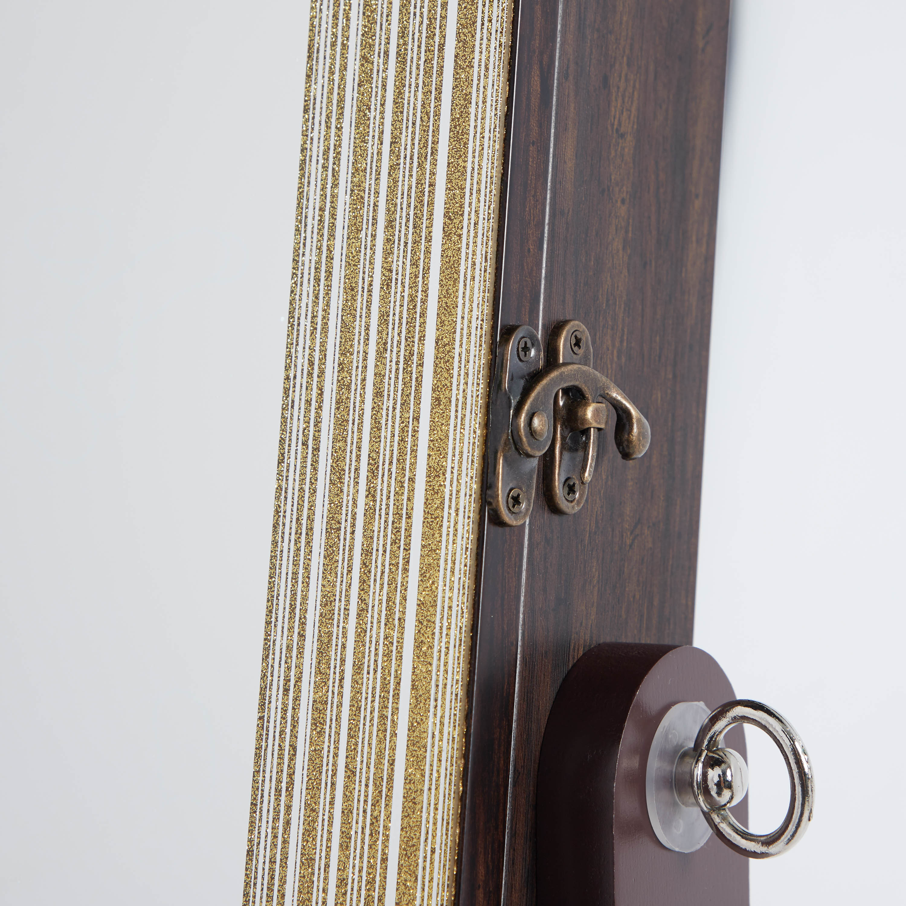 دولاب مجوهرات بارز الملمس مع مرآة وتزيينات جليتر- 36x150 سم-women-watchesandjewellery-jewellery-storage-image-3