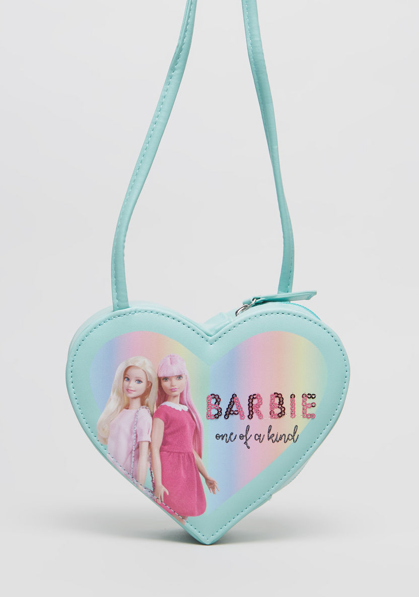 Barbie Print Crossbody Bag with Shoulder Strap-Bags and Backpacks-image-0