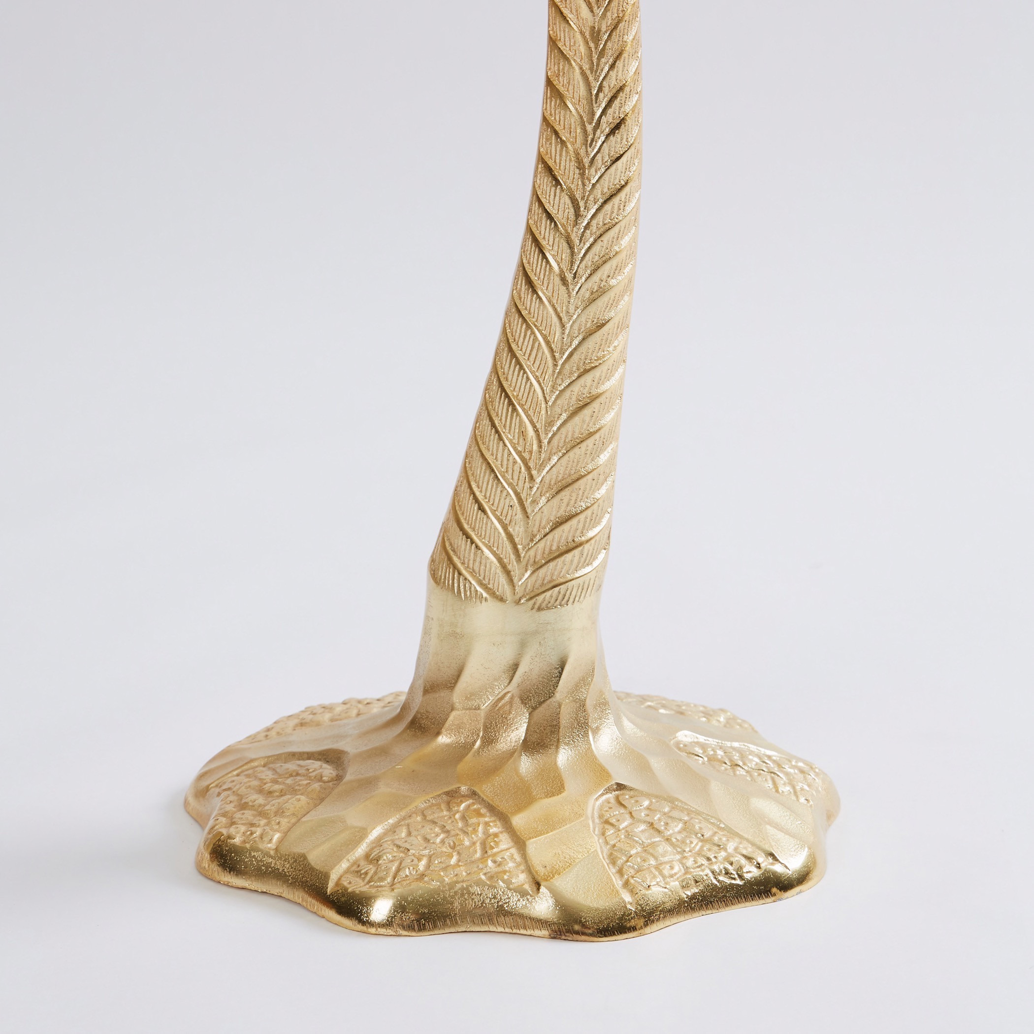 Ethnic Camel Glass Top Accent Table with Palm Tree Base - 44x44x62 cms-furniture-livingroom-sideandendtables-image-4