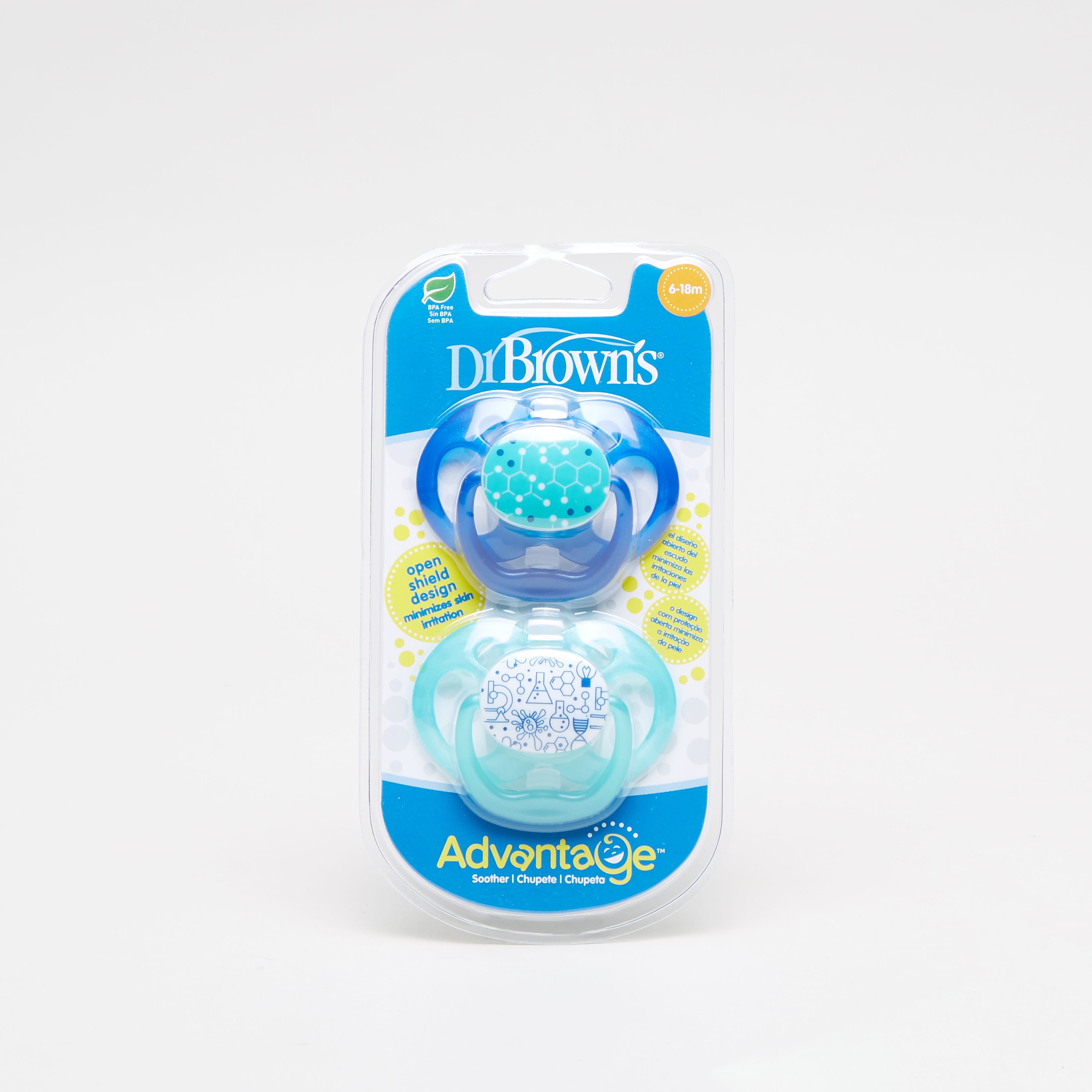 Dr Brown's Advantage Open Shield Design Pacifiers  - Set of 2-baby-feeding-pacifiers-image-1
