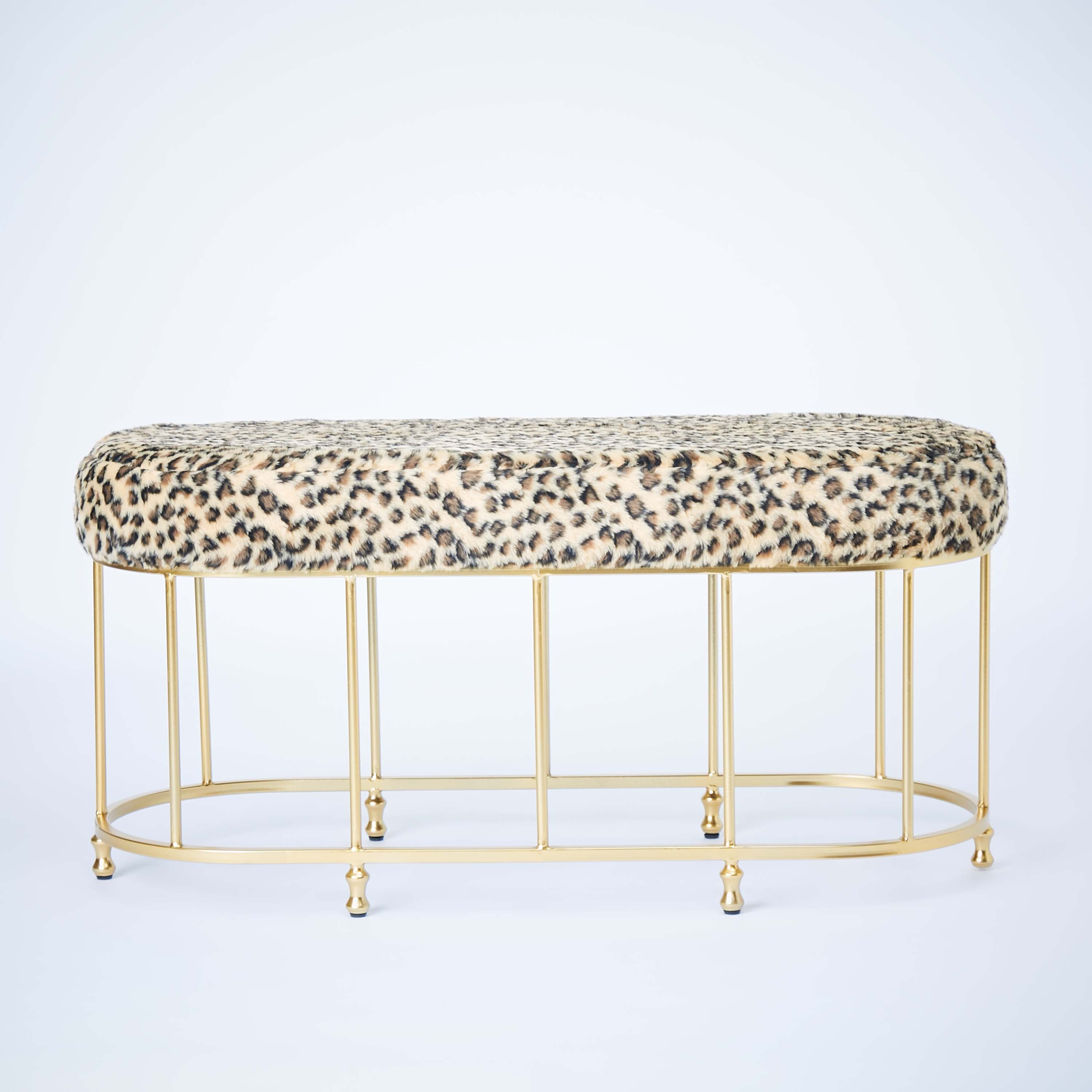 مقعد بيضاوي -3 مقاعد بطبعات حيوانات من ميلانج- 100x41x48 سم-furniture-diningroom-chairsandbenches-image-2