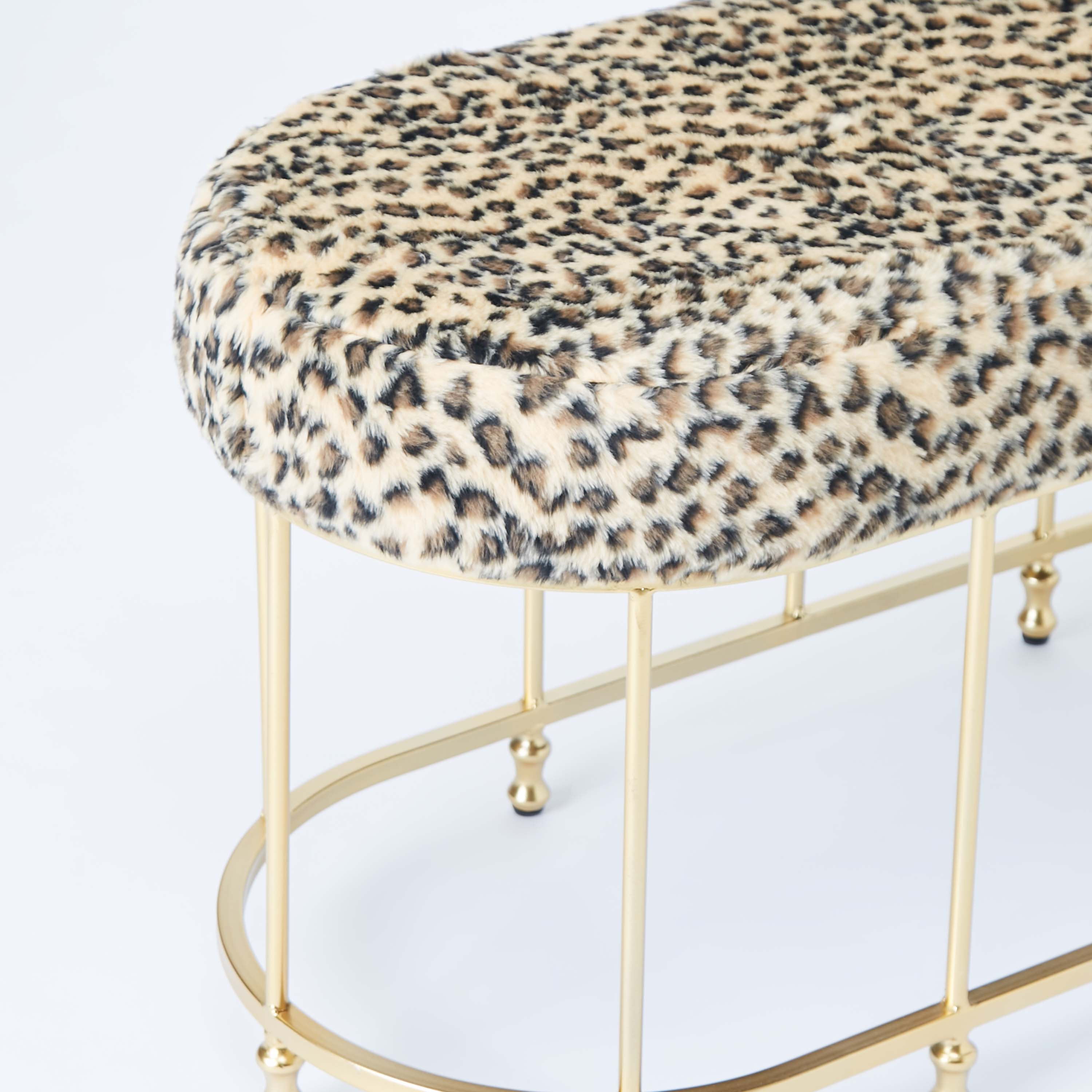 مقعد بيضاوي -3 مقاعد بطبعات حيوانات من ميلانج- 100x41x48 سم-furniture-diningroom-chairsandbenches-image-3
