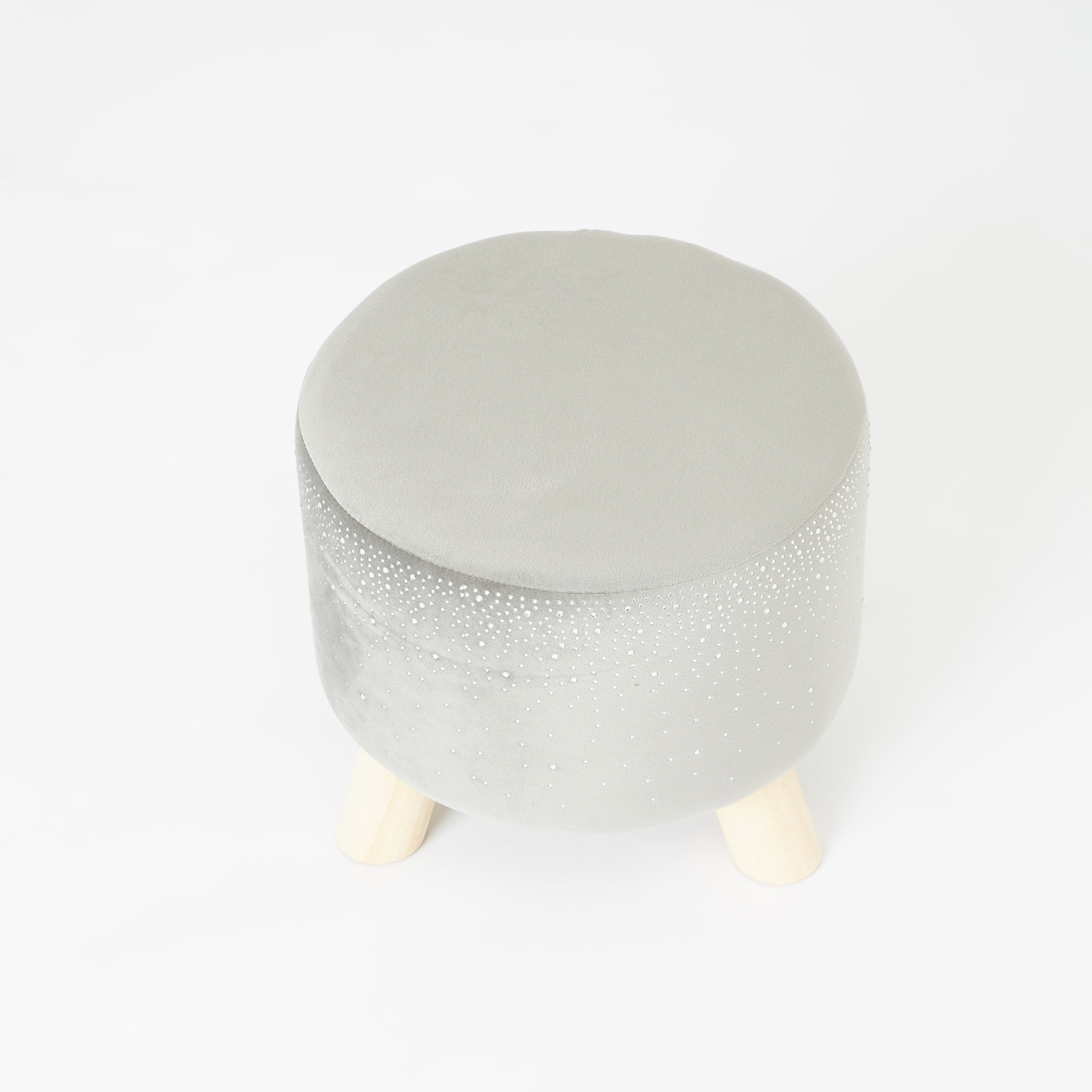 Shop Crystal Embellished Footstool - 30x30x28 cms Online | Centrepoint UAE