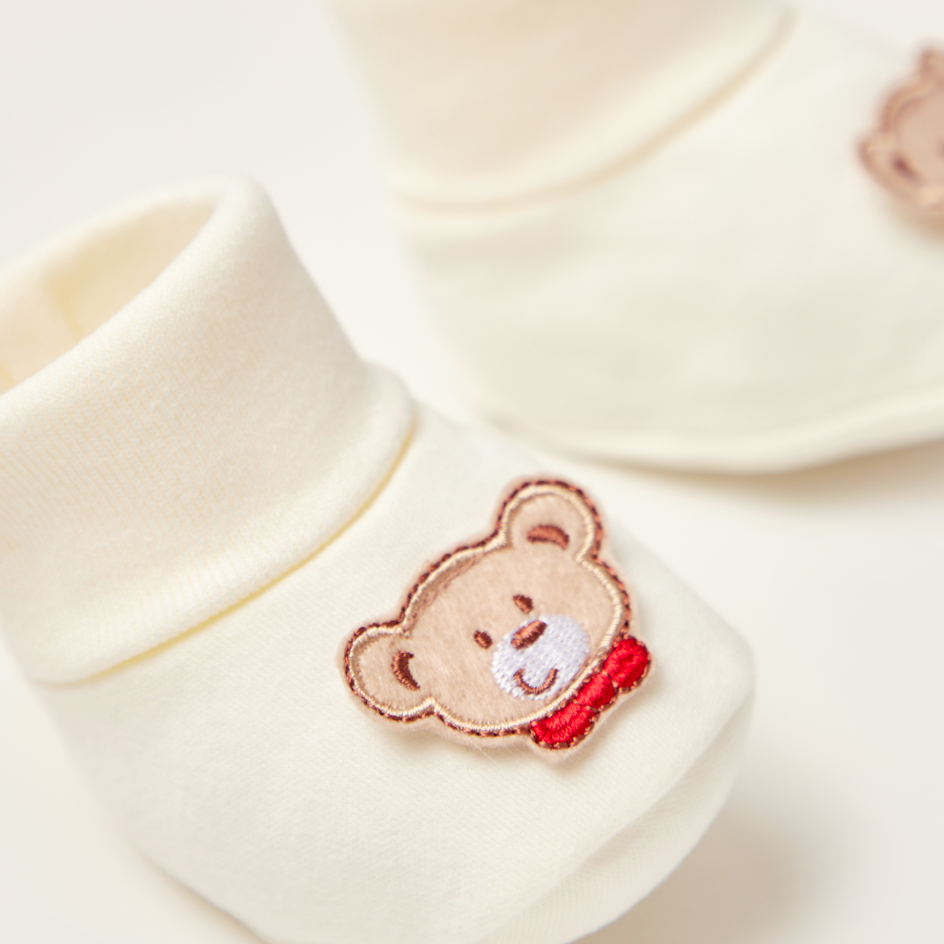 Juniors Bear Applique Booties with Cuffed Hem-baby-boys-shoes-booties-image-3