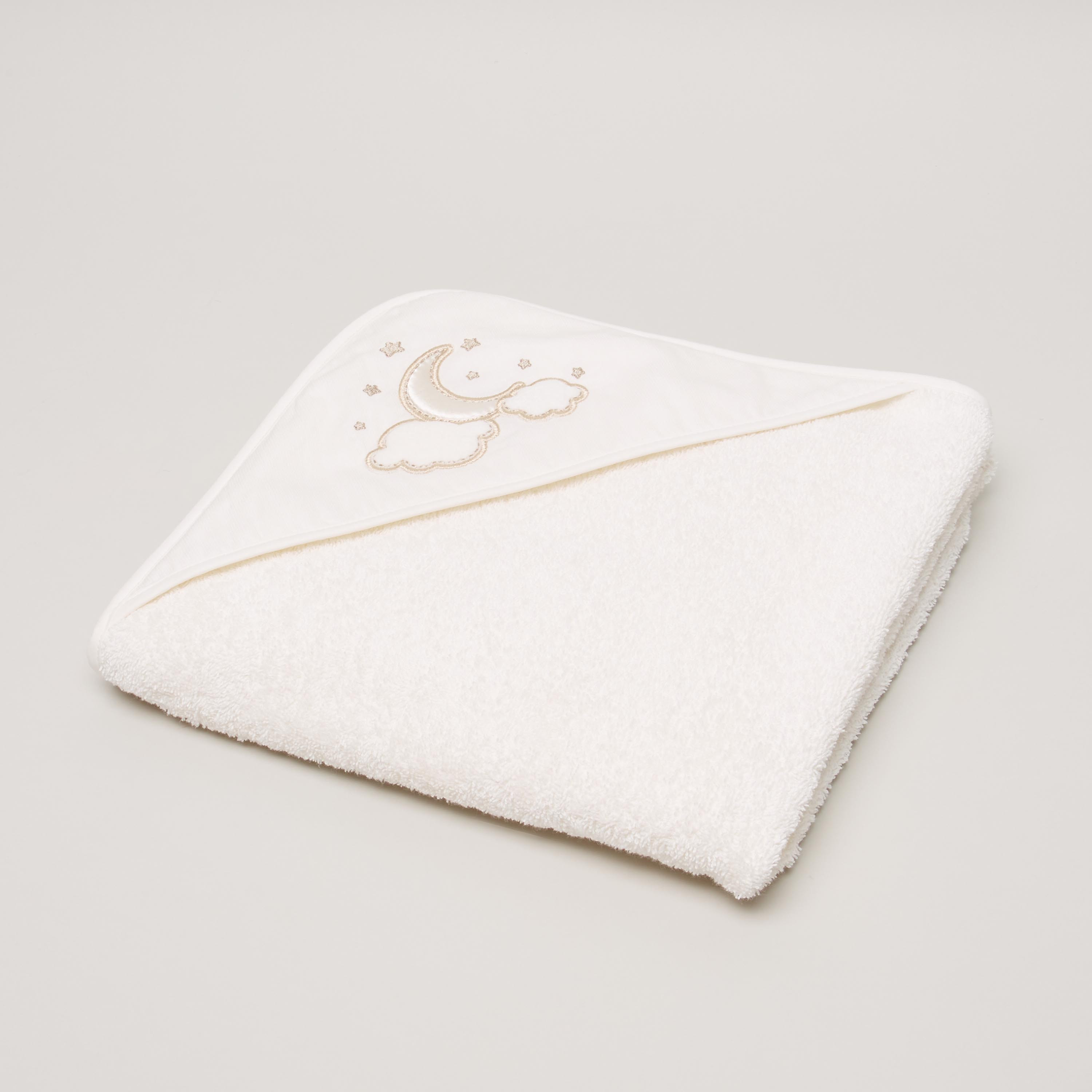 Funnababy Textured Hooded Towel and Wash Mitten - 90x90 cms-baby-bathandcare-towels-image-2
