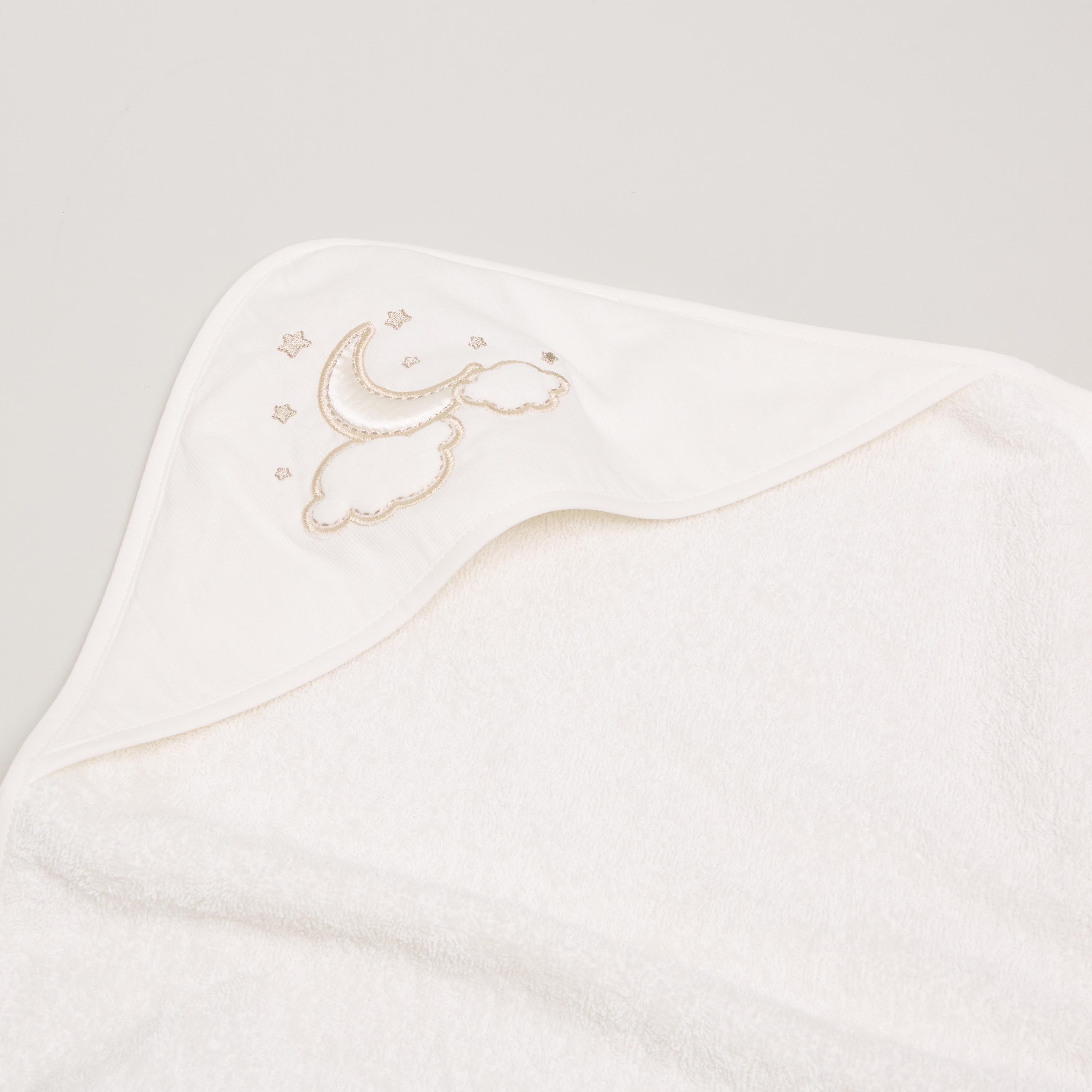 Funnababy Textured Hooded Towel and Wash Mitten - 90x90 cms-baby-bathandcare-towels-image-3
