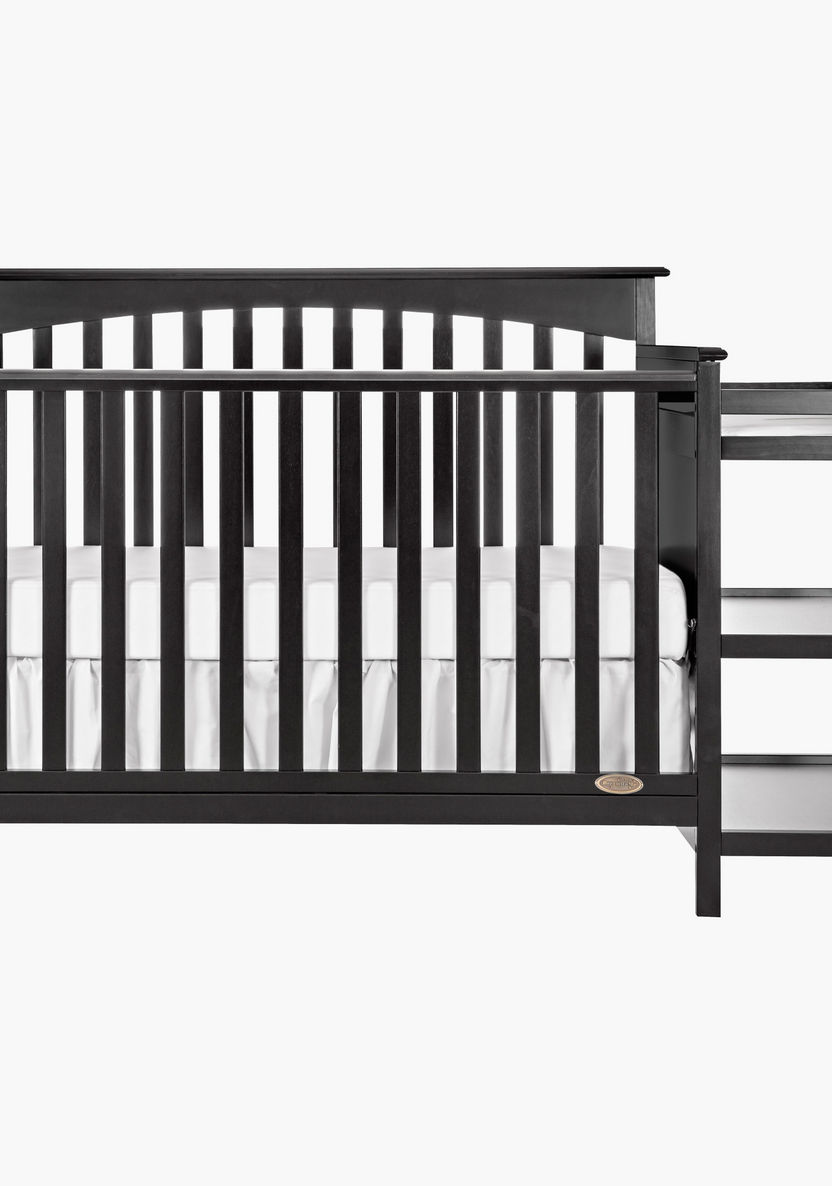 Dream On Me Chloe Grey 3-In-1 Convertible Wooden Crib with Changer (Up to 5 years)-Baby Cribs-image-10