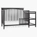 Dream On Me Chloe Grey 3-In-1 Convertible Wooden Crib with Changer (Up to 5 years)-Baby Cribs-thumbnail-2