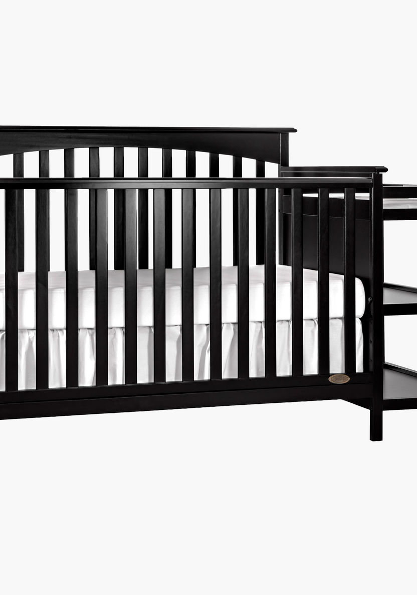 Dream On Me Chloe Grey 3-In-1 Convertible Wooden Crib with Changer (Up to 5 years)-Baby Cribs-image-4