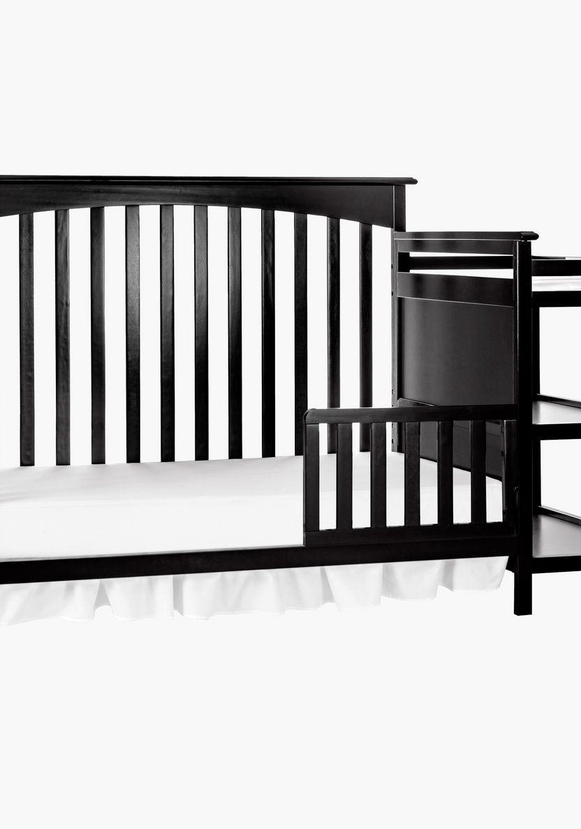 Dream On Me Chloe Grey 3-In-1 Convertible Wooden Crib with Changer (Up to 5 years)-Baby Cribs-image-7
