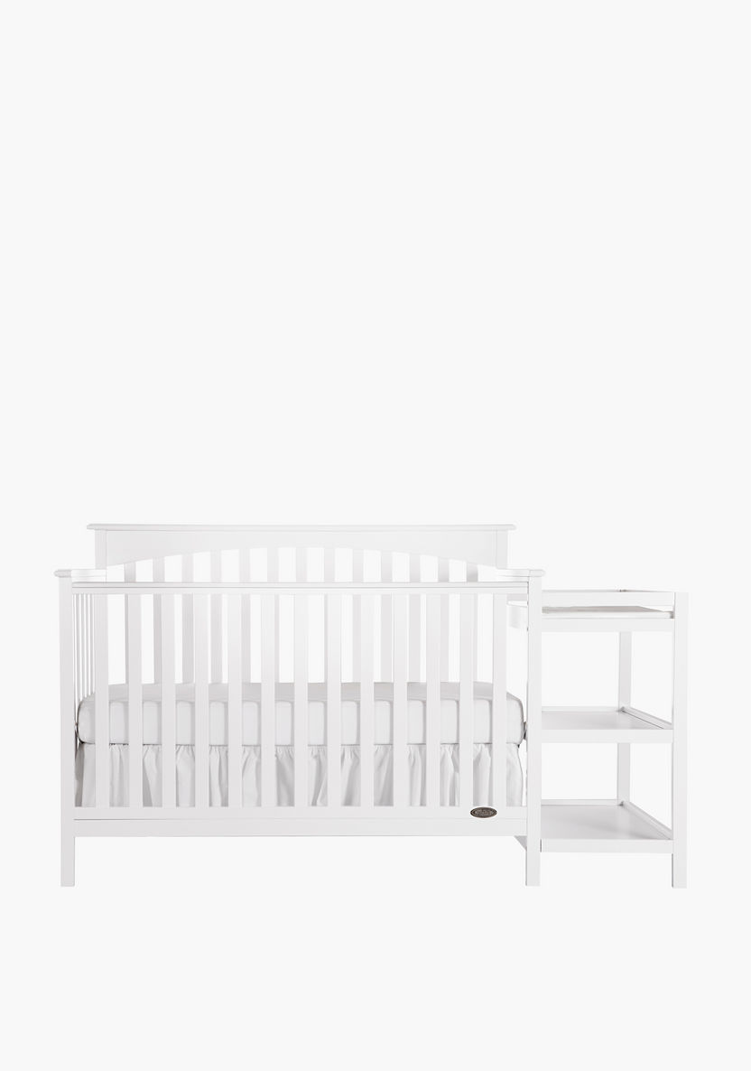 Dream On Me Chloe Grey 3-In-1 Convertible Wooden Crib with Changer (Up to 5 years)-Baby Cribs-image-7