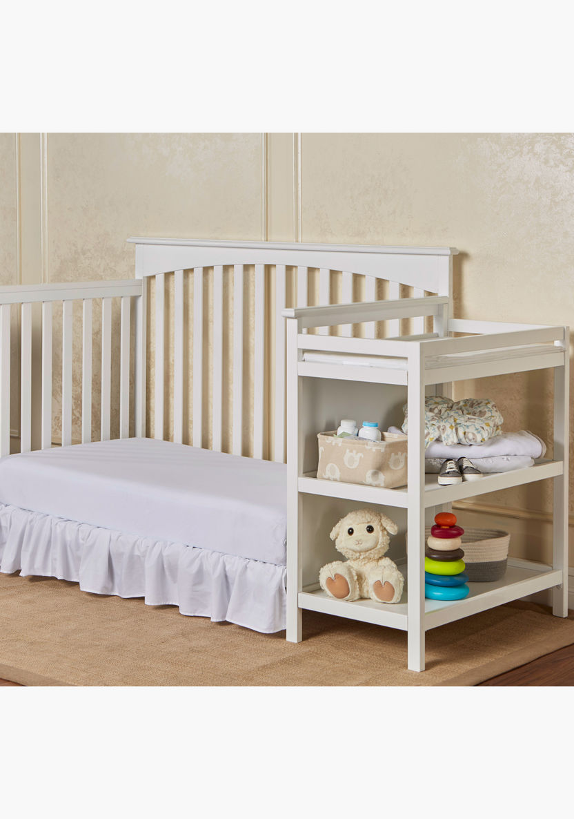 Dream On Me Chloe Grey 3-In-1 Convertible Wooden Crib with Changer (Up to 5 years)-Baby Cribs-image-8