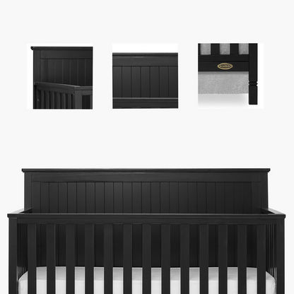 Dream On Me Alexa 5-In-1 Convertible Crib - Grey (Up to 5 years)