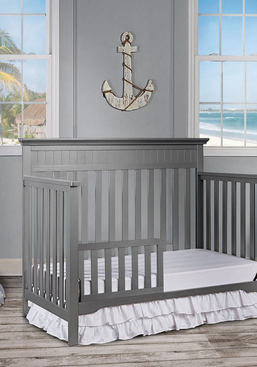 Dream On Me Cheasapeake Grey 3-in-1 Convertible Wooden Crib (Up to 5 years)-Baby Cribs-image-0