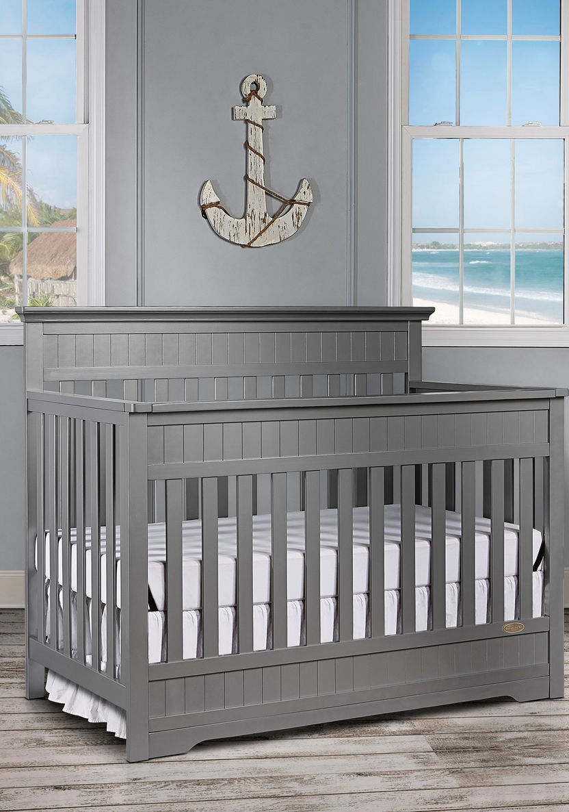 Dream On Me Cheasapeake Grey 3-in-1 Convertible Wooden Crib (Up to 5 years)-Baby Cribs-image-3