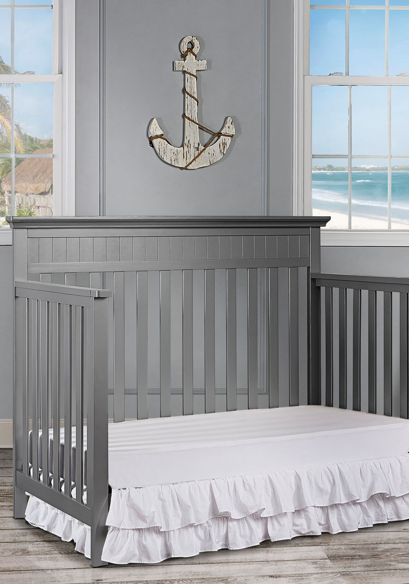 Dream On Me Cheasapeake Grey 3-in-1 Convertible Wooden Crib (Up to 5 years)-Baby Cribs-image-5