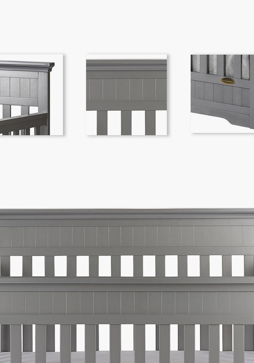 Dream On Me Cheasapeake Grey 3-in-1 Convertible Wooden Crib (Up to 5 years)-Baby Cribs-image-7