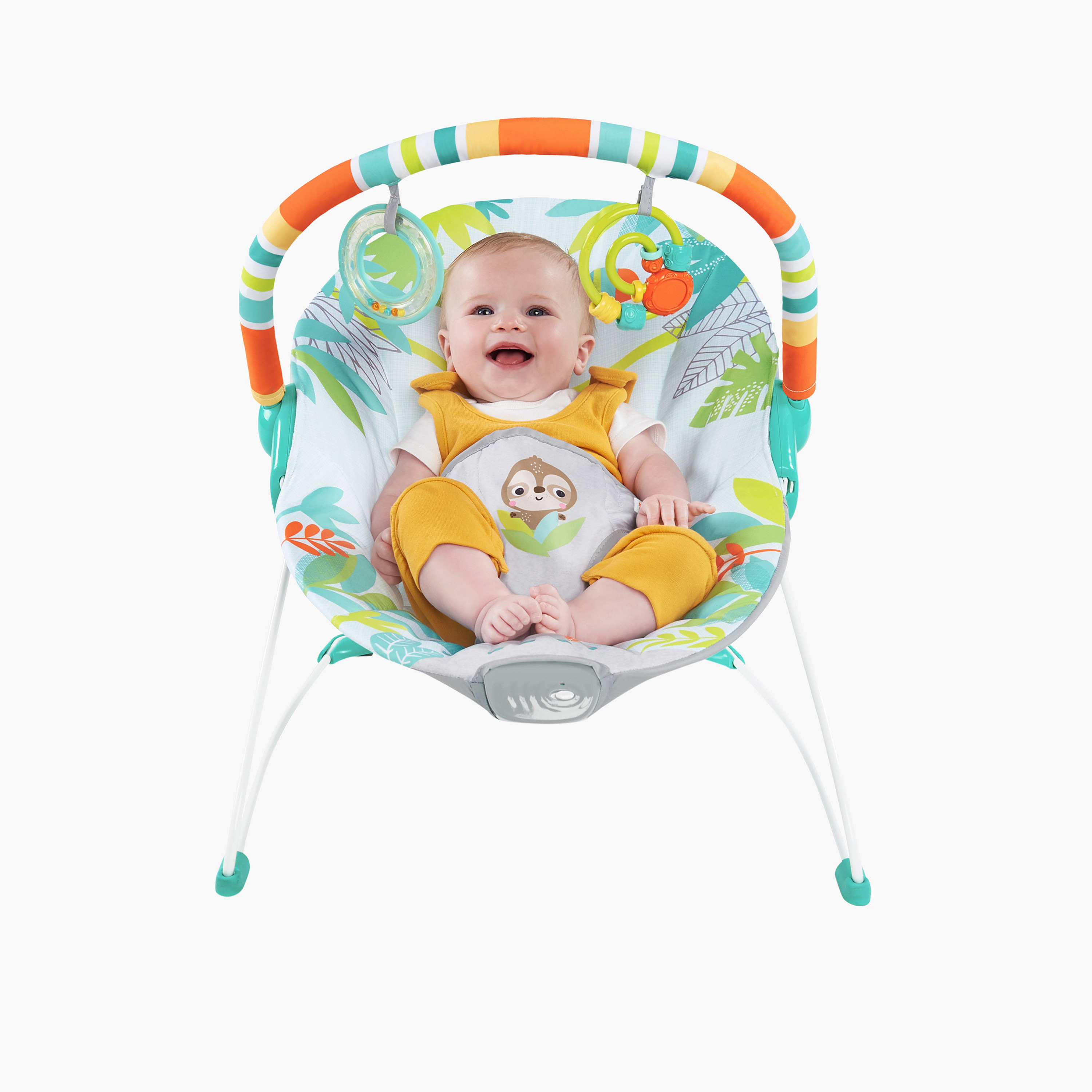 Bright Starts Rainforest Vibes Vibrating Bouncer-baby-infantactivity-bouncers-image-2