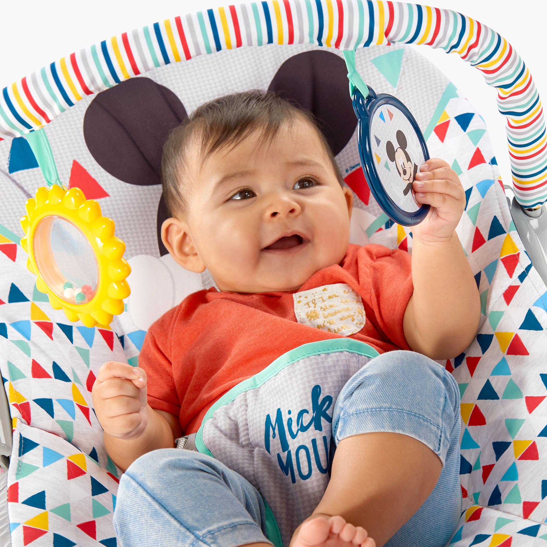 Bright Starts Mickey Mouse Print Baby Bouncer-baby-infantactivity-bouncers-image-10