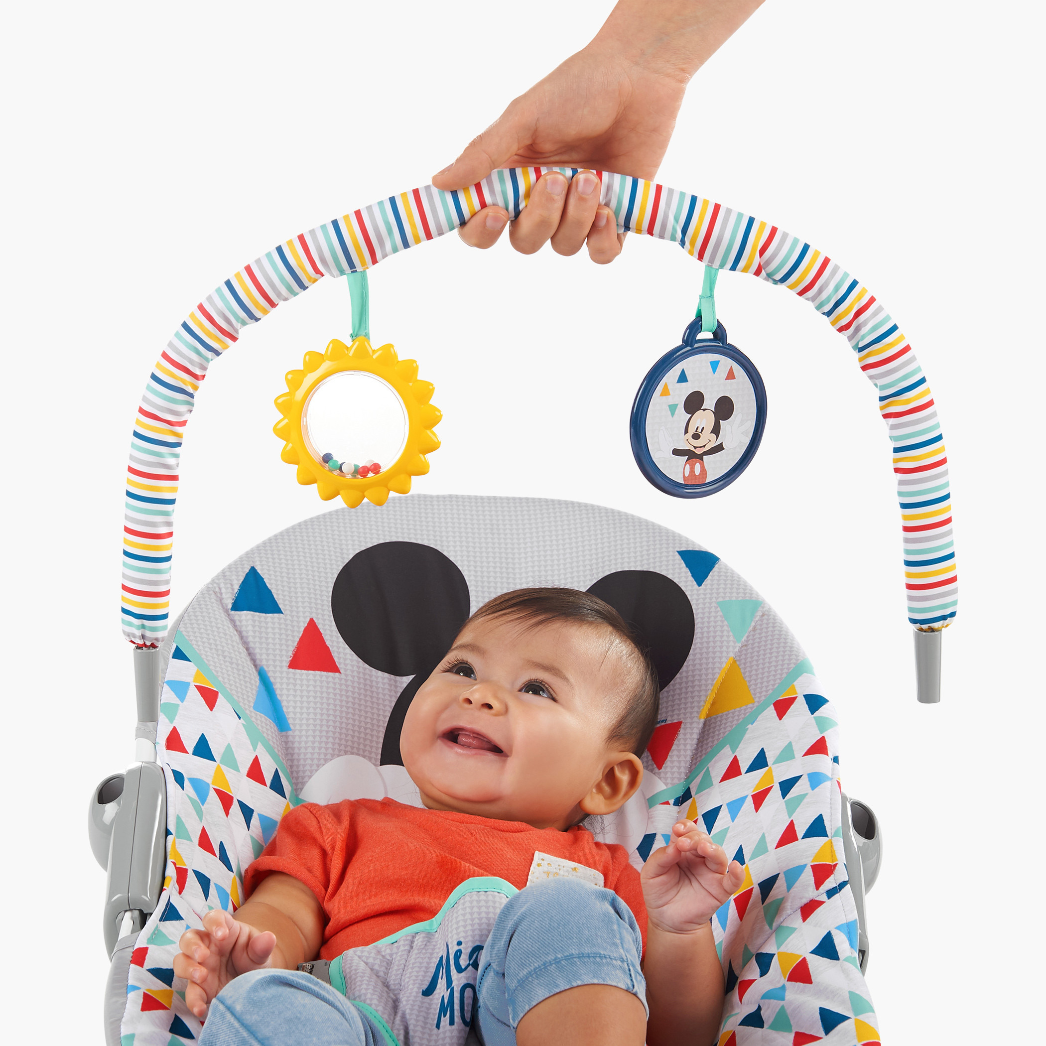 Bright Starts Mickey Mouse Print Baby Bouncer-baby-infantactivity-bouncers-image-3