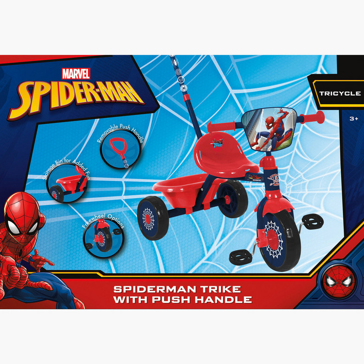 Disney Spider-Man Trike with Push Handle