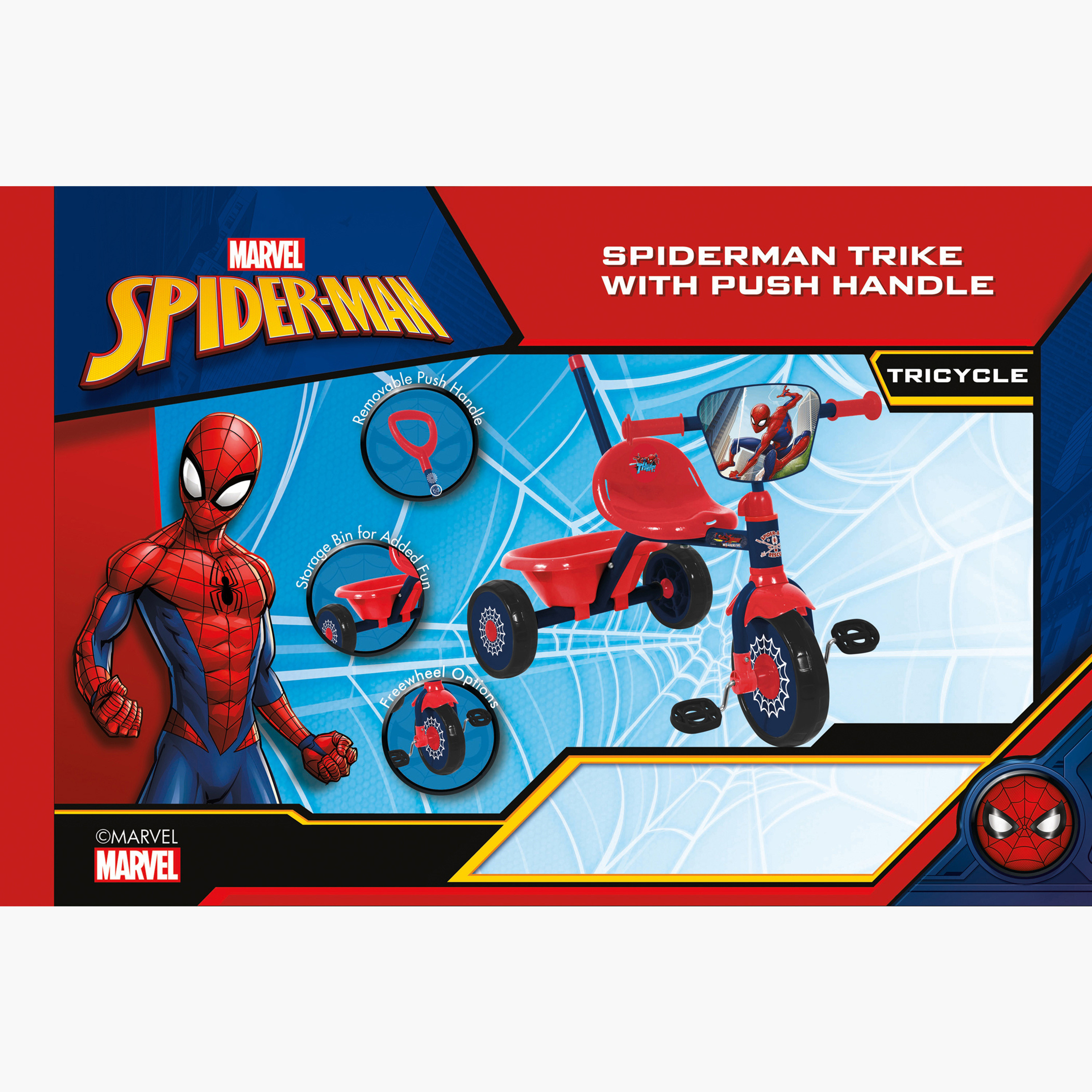 Disney Spider-Man Trike with Push Handle-toys-outdoor-bikesandrideons-trikes-image-5
