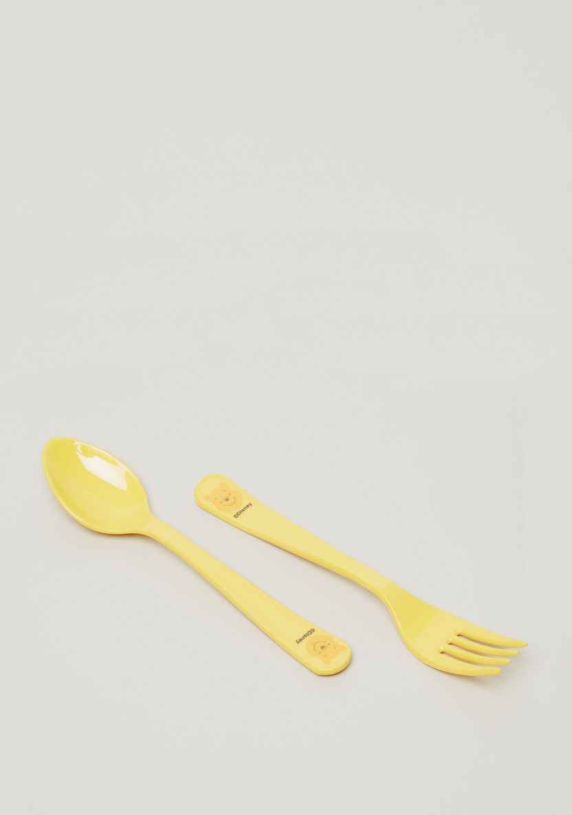 Disney Winnie-the-Pooh Face Print Spoon and Fork-Mealtime Essentials-image-1