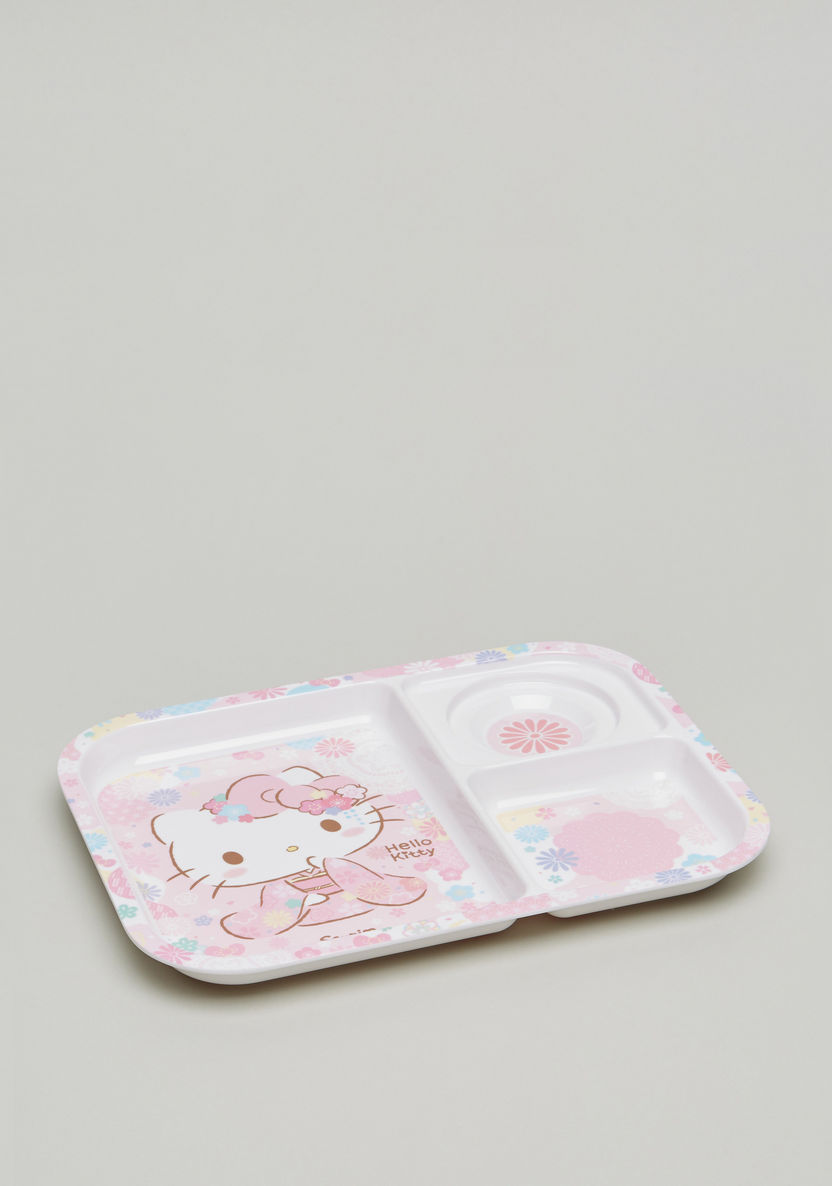 Hello Kitty Print Section Plate-Mealtime Essentials-image-0