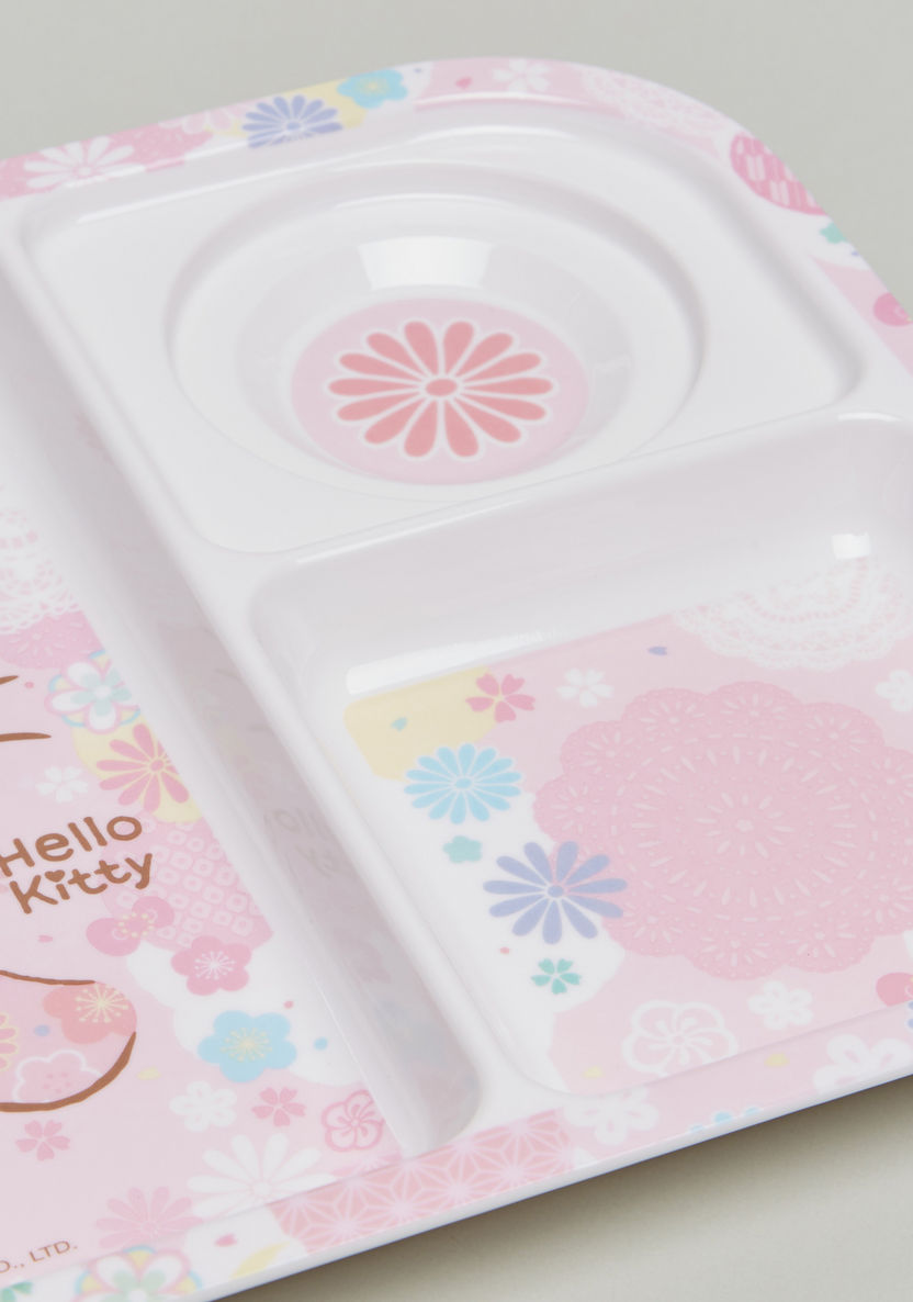 Hello Kitty Print Section Plate-Mealtime Essentials-image-1