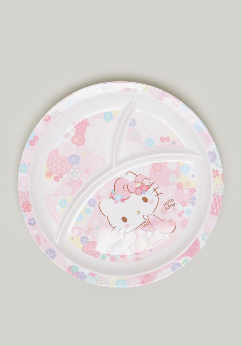 Hello Kitty Print Section Plate - 10 inches-Mealtime Essentials-image-0