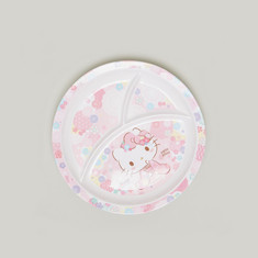 Hello Kitty Print Section Plate - 10 inches