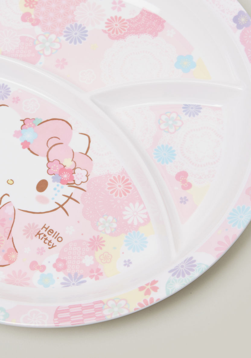 Hello Kitty Print Section Plate - 10 inches-Mealtime Essentials-image-1