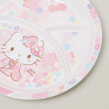 Hello Kitty Print Section Plate - 10 inches