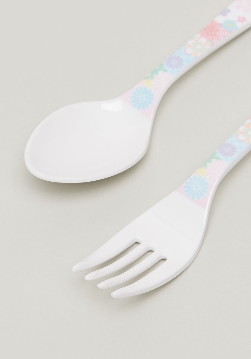 Hello Kitty Print Spoon and Fork Set-Mealtime Essentials-image-2