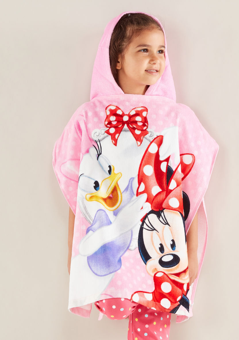 Disney Minnie Mouse and Daisy Duck Print Bath Poncho - 60x115 cms-Towels and Flannels-image-1