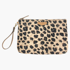 TWELVElittle Leopard Print Quilted Pouch Diaper Bag
