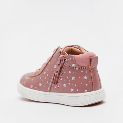 Barefeet Printed Sneakers with Zip Closure-Baby Girl%27s Shoes-image-2