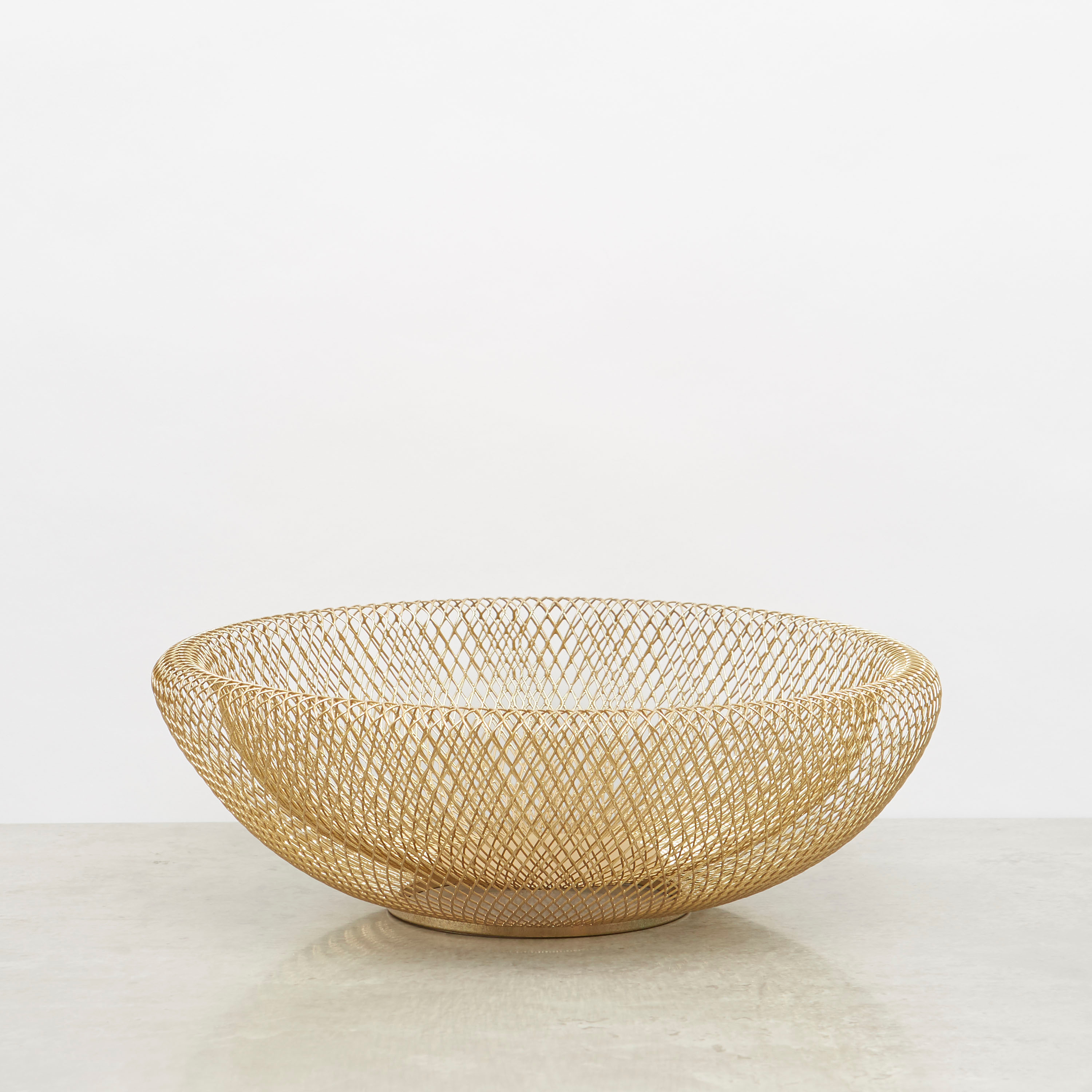 Gold Finished Metal Basket -  29x29x10 cms-household-decor-vasesandbowls-image-1