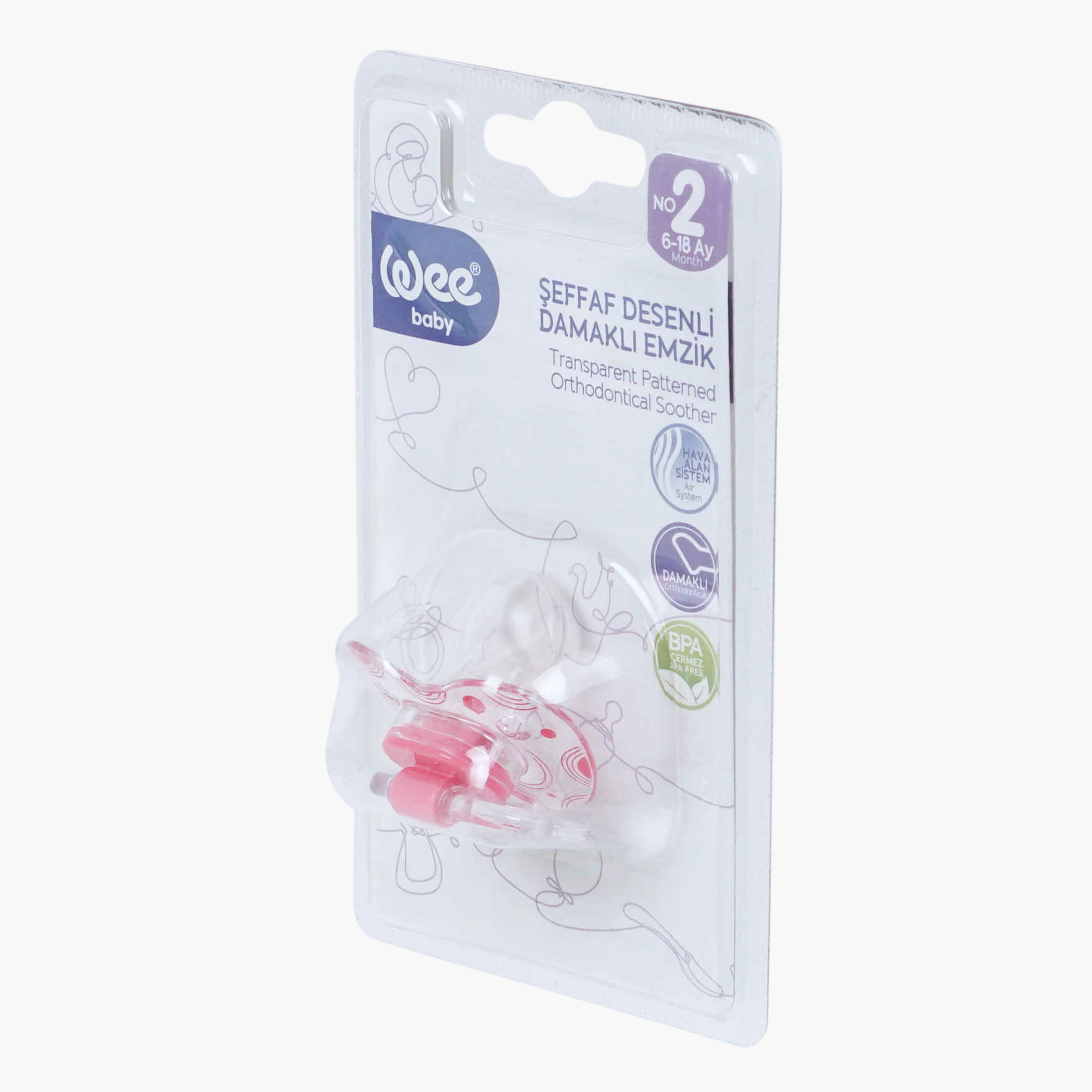 لهاية تقويم أسنان مقاس 2 بطبعات جرافيك من وي بيبي - 6-18 شهر-baby-feeding-pacifiers-image-2