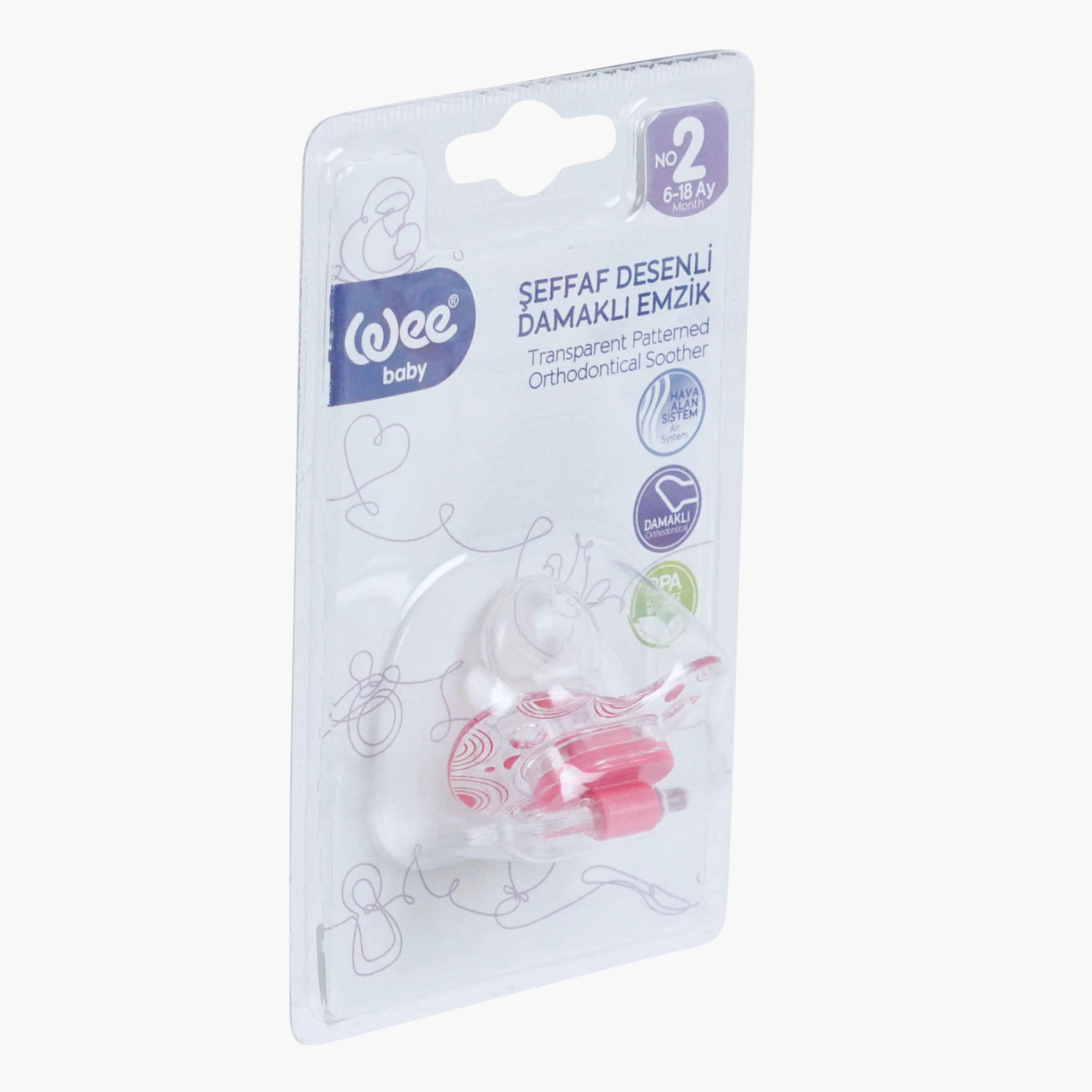 لهاية تقويم أسنان مقاس 2 بطبعات جرافيك من وي بيبي - 6-18 شهر-baby-feeding-pacifiers-image-3