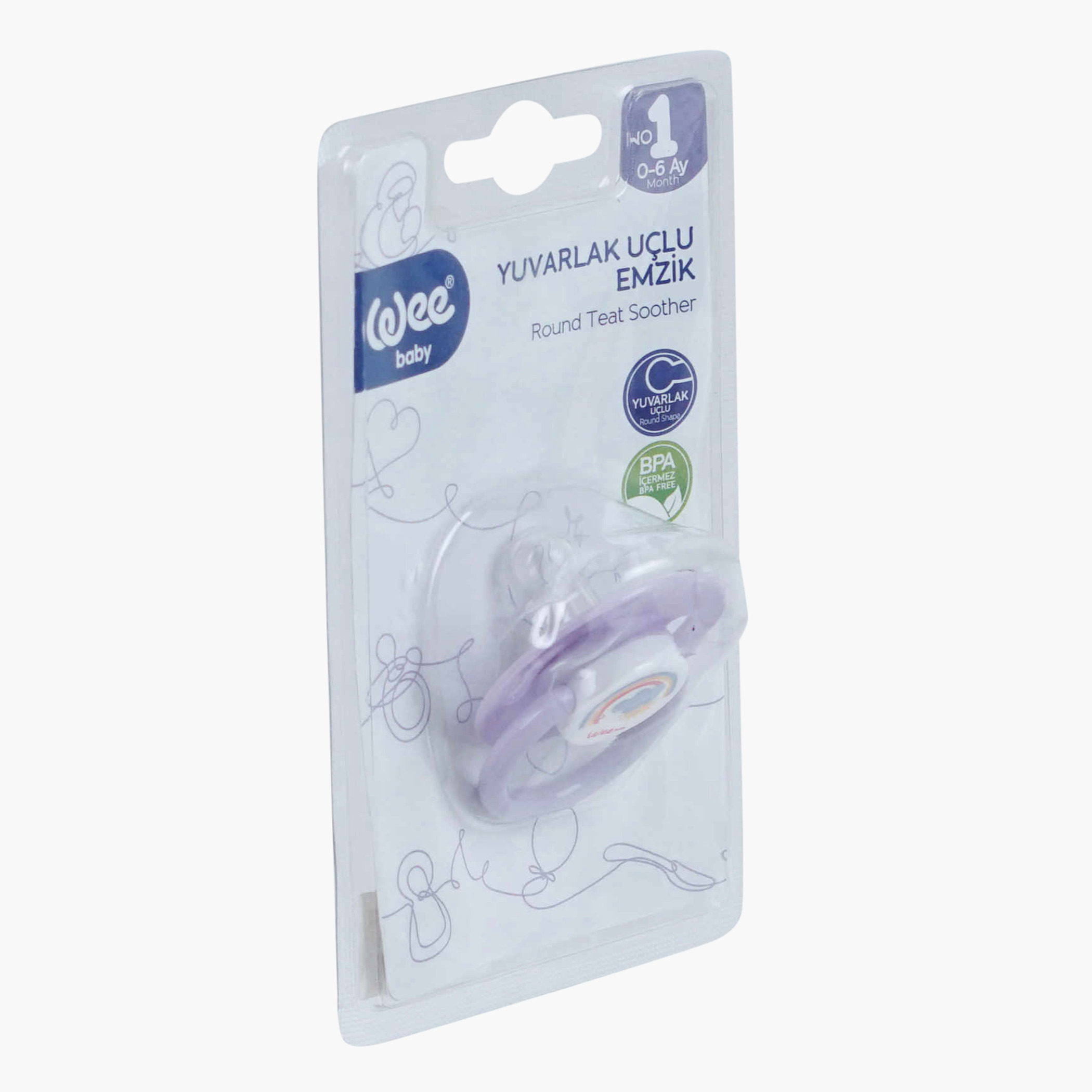 Wee Baby Size 1 Printed Round Teat Soother - 0-6 Months-baby-feeding-pacifiers-image-3